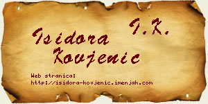 Isidora Kovjenić vizit kartica